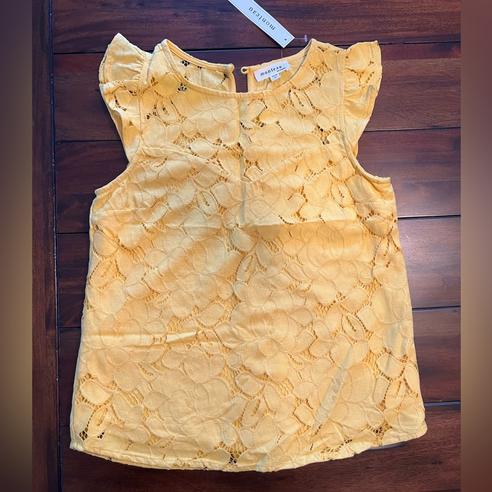 Yellow lace top